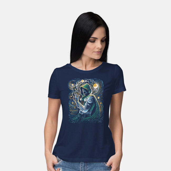 Starry Doom-Womens-Basic-Tee-zascanauta