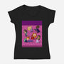 Happiness Is A Secret You Would Die For-Womens-V-Neck-Tee-DrawnByBryan