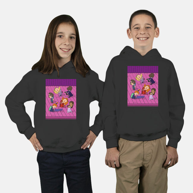 Happiness Is A Secret You Would Die For-Youth-Pullover-Sweatshirt-DrawnByBryan