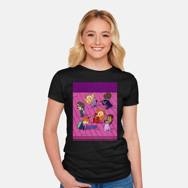 Happiness Is A Secret You Would Die For-Womens-Fitted-Tee-DrawnByBryan