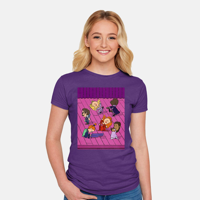 Happiness Is A Secret You Would Die For-Womens-Fitted-Tee-DrawnByBryan