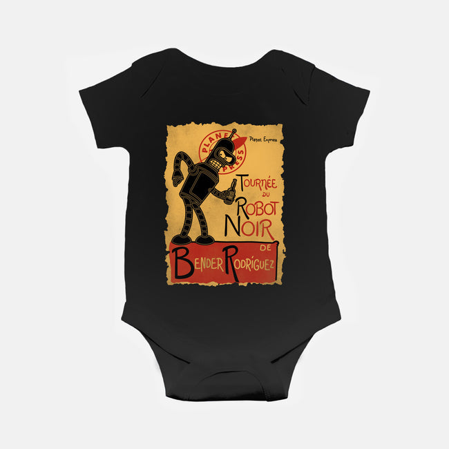 Le Robot Noir-Baby-Basic-Onesie-Barbadifuoco