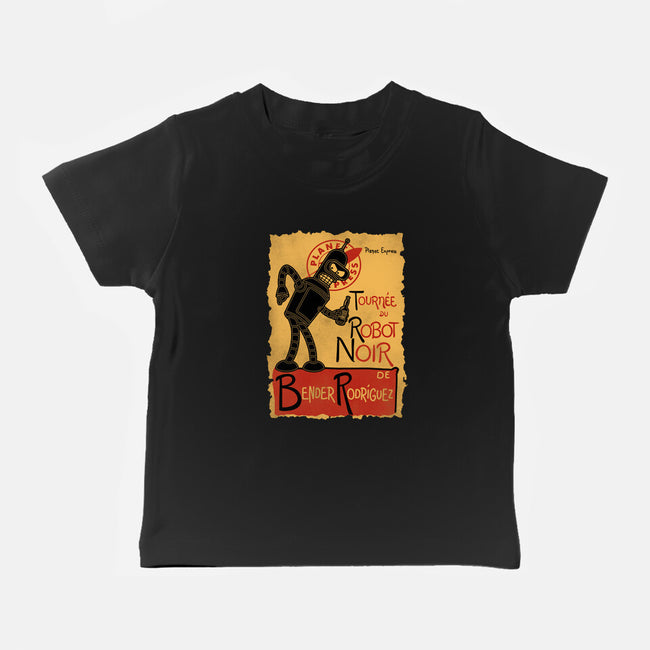 Le Robot Noir-Baby-Basic-Tee-Barbadifuoco