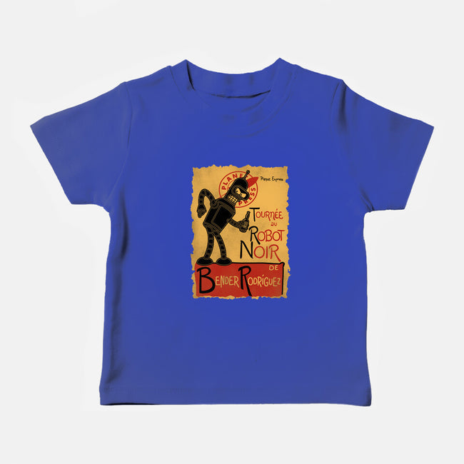 Le Robot Noir-Baby-Basic-Tee-Barbadifuoco
