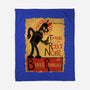 Le Robot Noir-None-Fleece-Blanket-Barbadifuoco