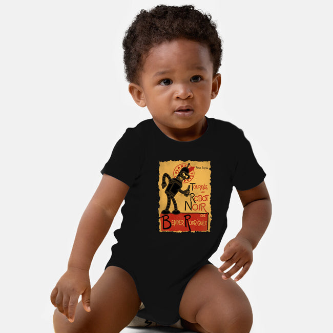 Le Robot Noir-Baby-Basic-Onesie-Barbadifuoco