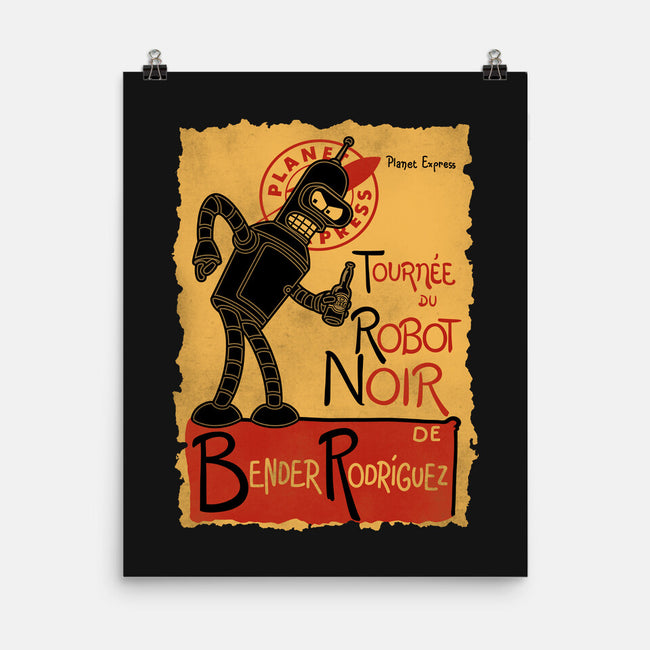 Le Robot Noir-None-Matte-Poster-Barbadifuoco