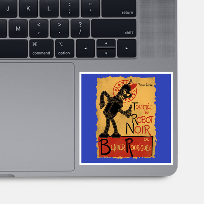 Le Robot Noir-None-Glossy-Sticker-Barbadifuoco
