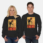 Le Robot Noir-Unisex-Crew Neck-Sweatshirt-Barbadifuoco