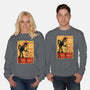 Le Robot Noir-Unisex-Crew Neck-Sweatshirt-Barbadifuoco
