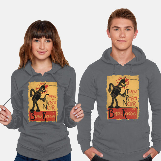 Le Robot Noir-Unisex-Pullover-Sweatshirt-Barbadifuoco