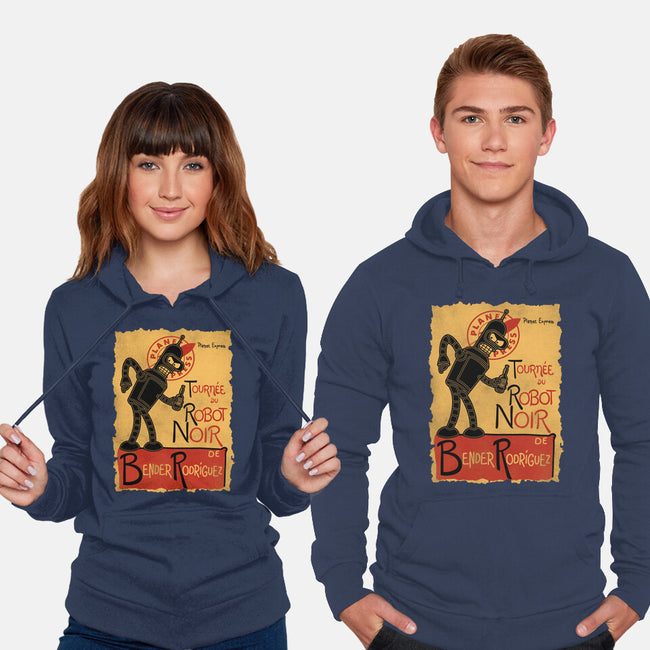 Le Robot Noir-Unisex-Pullover-Sweatshirt-Barbadifuoco