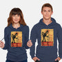 Le Robot Noir-Unisex-Pullover-Sweatshirt-Barbadifuoco