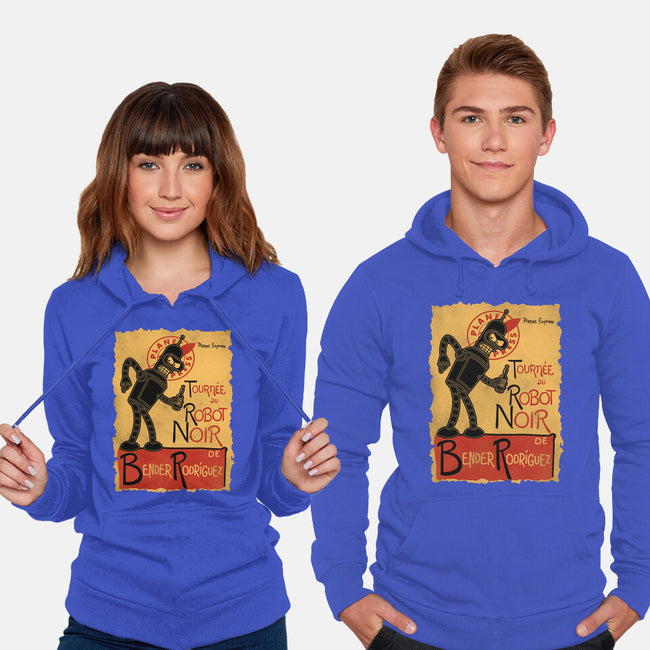 Le Robot Noir-Unisex-Pullover-Sweatshirt-Barbadifuoco