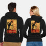 Le Robot Noir-Unisex-Zip-Up-Sweatshirt-Barbadifuoco