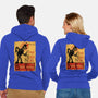 Le Robot Noir-Unisex-Zip-Up-Sweatshirt-Barbadifuoco