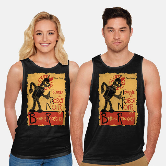 Le Robot Noir-Unisex-Basic-Tank-Barbadifuoco