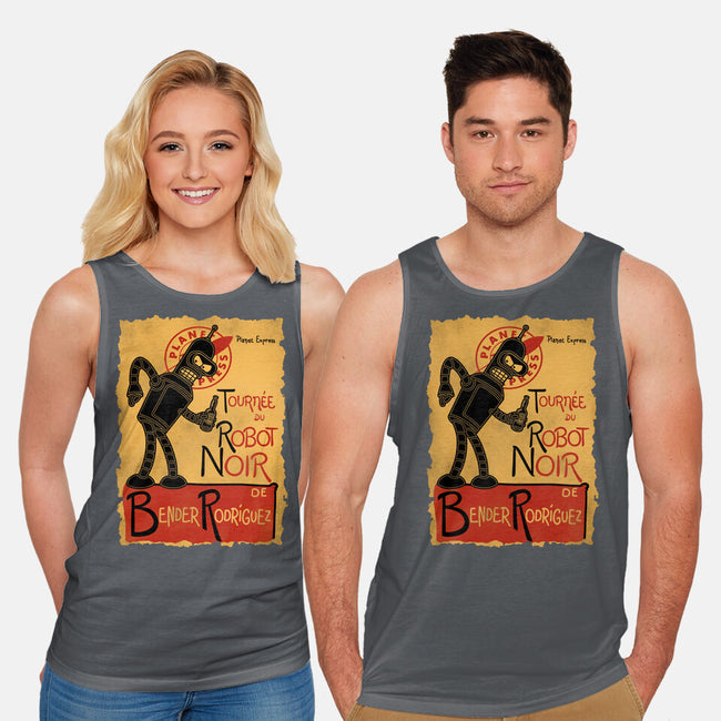 Le Robot Noir-Unisex-Basic-Tank-Barbadifuoco
