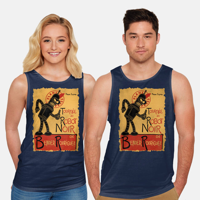 Le Robot Noir-Unisex-Basic-Tank-Barbadifuoco