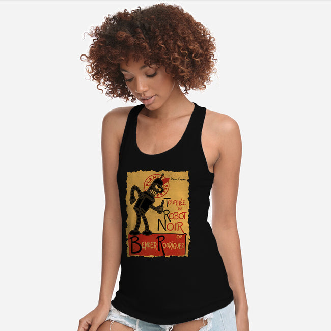 Le Robot Noir-Womens-Racerback-Tank-Barbadifuoco