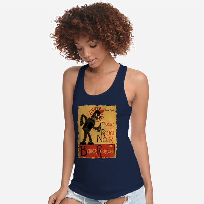 Le Robot Noir-Womens-Racerback-Tank-Barbadifuoco