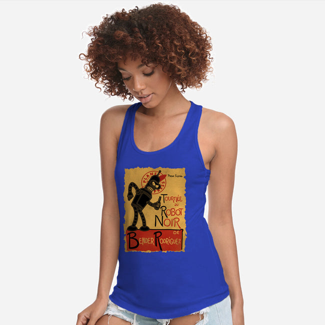 Le Robot Noir-Womens-Racerback-Tank-Barbadifuoco