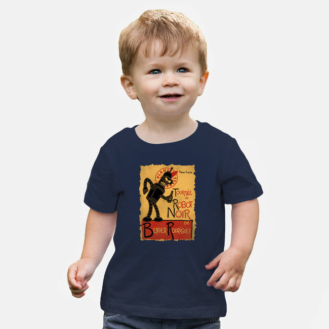 Le Robot Noir-Baby-Basic-Tee-Barbadifuoco