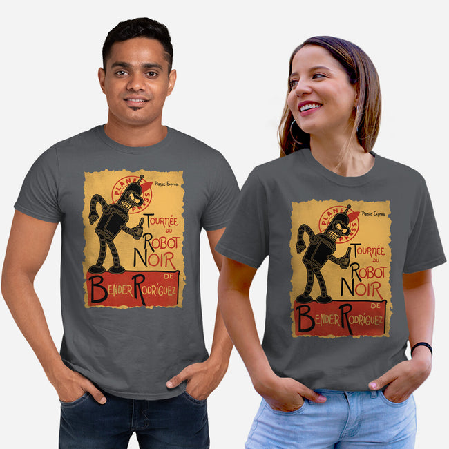 Le Robot Noir-Unisex-Basic-Tee-Barbadifuoco