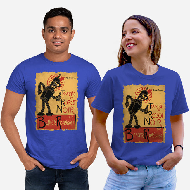 Le Robot Noir-Unisex-Basic-Tee-Barbadifuoco