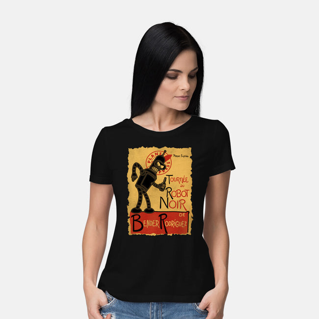 Le Robot Noir-Womens-Basic-Tee-Barbadifuoco