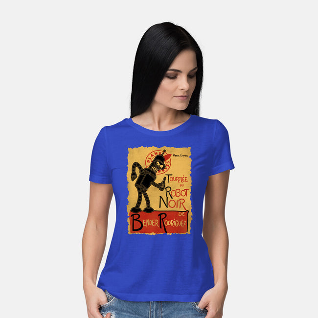 Le Robot Noir-Womens-Basic-Tee-Barbadifuoco