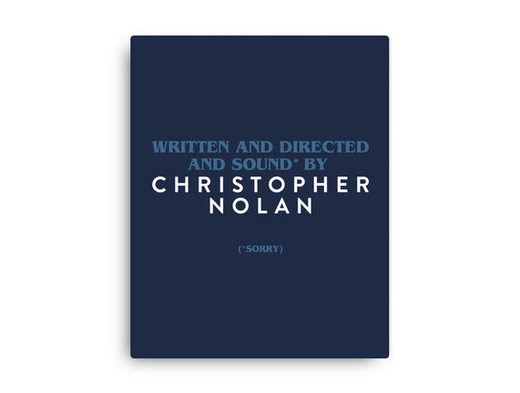 Written And Directed By Nolan
