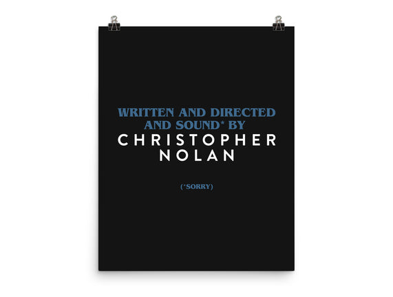 Written And Directed By Nolan