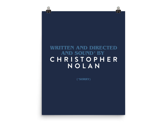 Written And Directed By Nolan