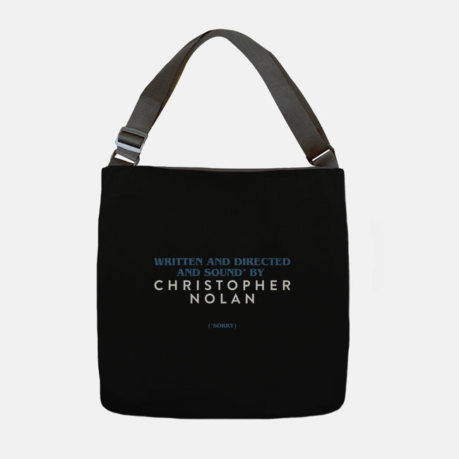 Written And Directed By Nolan-None-Adjustable Tote-Bag-rocketman_art