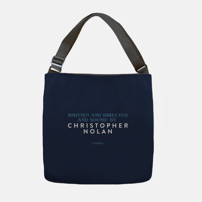 Written And Directed By Nolan-None-Adjustable Tote-Bag-rocketman_art