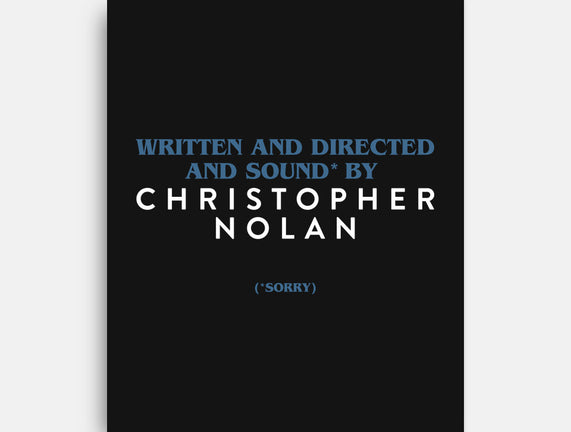 Written And Directed By Nolan