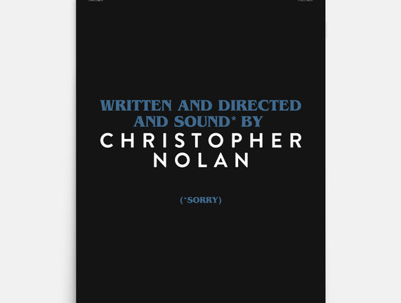 Written And Directed By Nolan