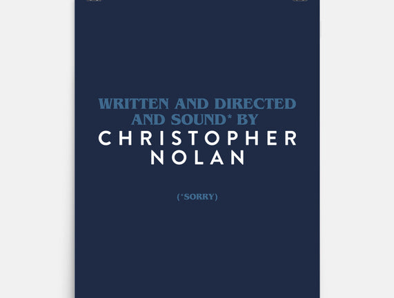 Written And Directed By Nolan