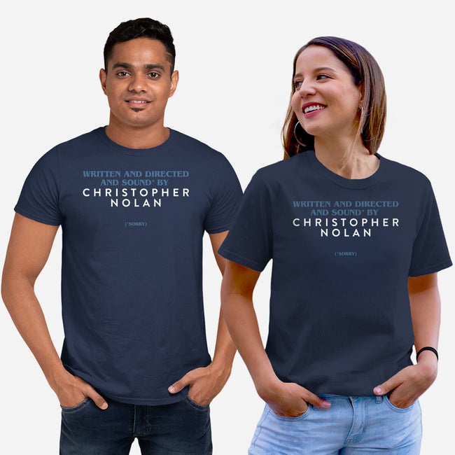 Written And Directed By Nolan-Unisex-Basic-Tee-rocketman_art
