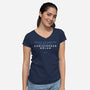 Written And Directed By Nolan-Womens-V-Neck-Tee-rocketman_art