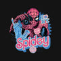Spidey In New York City-Womens-V-Neck-Tee-glitchygorilla