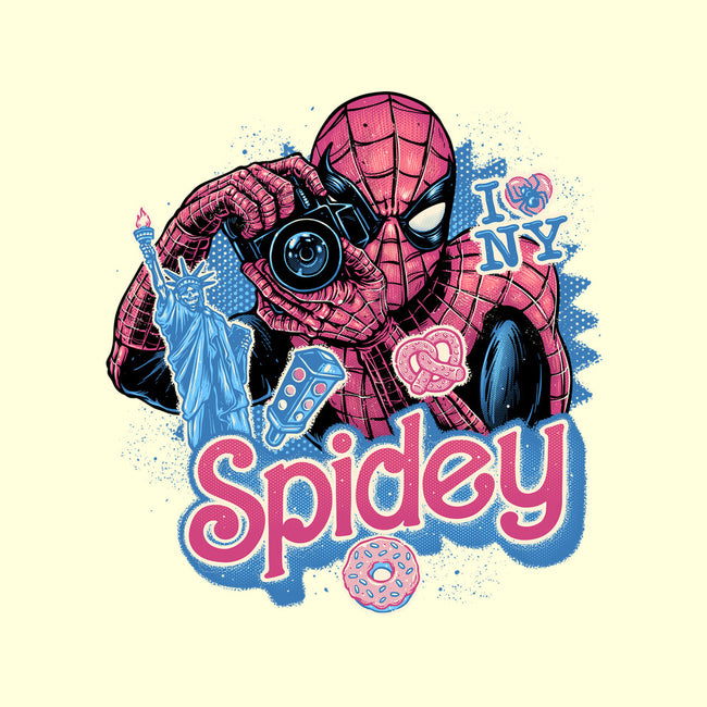 Spidey In New York City-None-Mug-Drinkware-glitchygorilla