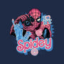 Spidey In New York City-Womens-V-Neck-Tee-glitchygorilla