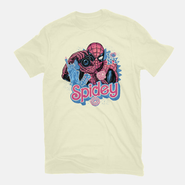 Spidey In New York City-Mens-Premium-Tee-glitchygorilla