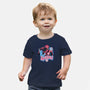 Spidey In New York City-Baby-Basic-Tee-glitchygorilla