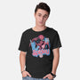 Spidey In New York City-Mens-Basic-Tee-glitchygorilla