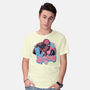 Spidey In New York City-Mens-Basic-Tee-glitchygorilla