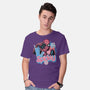 Spidey In New York City-Mens-Basic-Tee-glitchygorilla