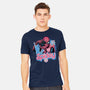 Spidey In New York City-Mens-Heavyweight-Tee-glitchygorilla
